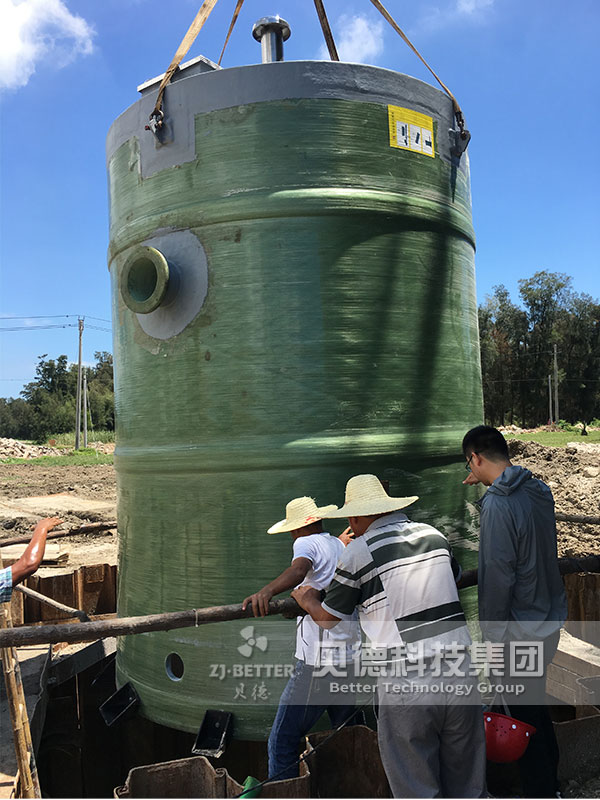 地埋式一體化污水預制泵站 玻璃鋼一體化雨水污水預制提升泵站