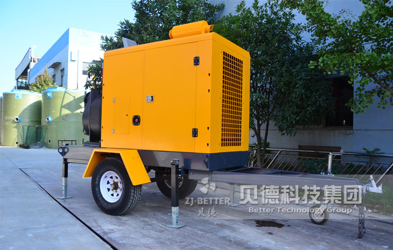 半封閉拖掛式移動排水泵車 大型柴油機(jī)防汛排澇搶險抽水泵車